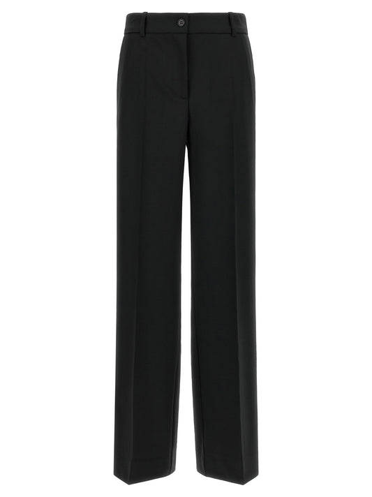 P.A.R.O.S.H. Black Virgin Wool Flared Pants