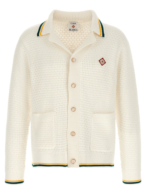 Casablanca White Cotton Cardigan