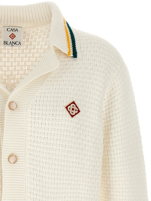 Casablanca White Cotton Cardigan