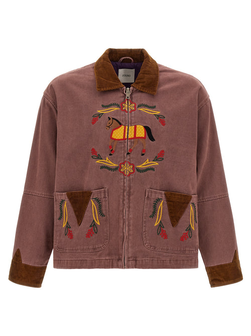 FOUND Multicolor Cotton Denim Jacket