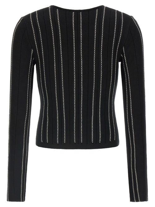 Elisabetta Franchi Black Viscose Cardigan