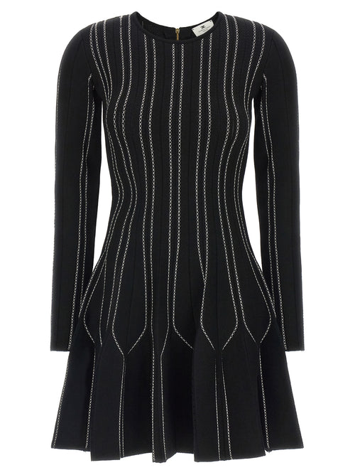 Elisabetta Franchi Black Viscose Short Dress