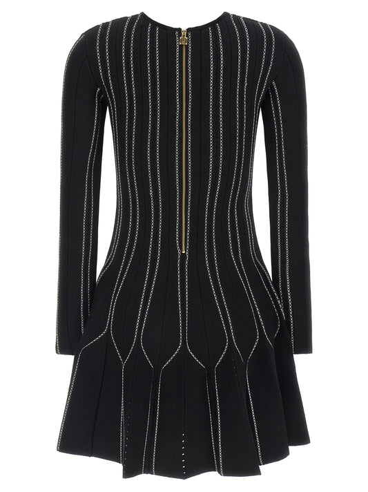 Elisabetta Franchi Black Viscose Short Dress