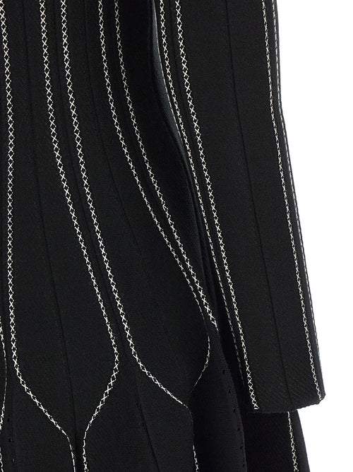 Elisabetta Franchi Black Viscose Short Dress