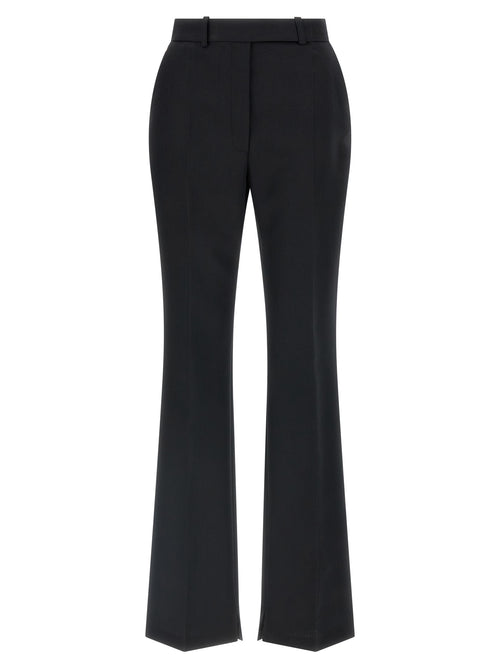 Elisabetta Franchi Black Virgin Wool Flared Pants