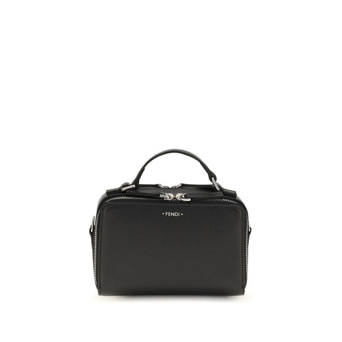 Fendi Black Calf Leather Bos Taurus Handbag