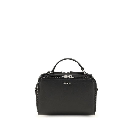 Fendi Black Calf Leather Bos Taurus Shoulder Bag
