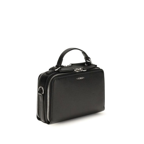Fendi Black Calf Leather Bos Taurus Handbag