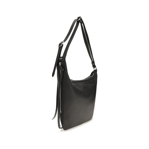 Fendi Black Calf Leather Bos Taurus Shoulder Bag