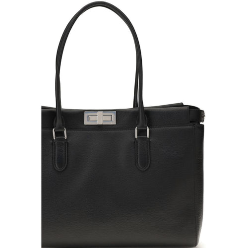 Fendi Black Calf Leather Bos Taurus Shoulder Bag