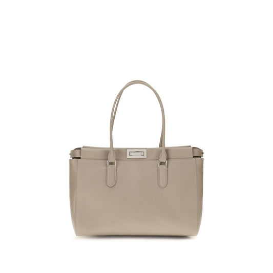 Fendi Beige Calf Leather Bos Taurus Shoulder Bag