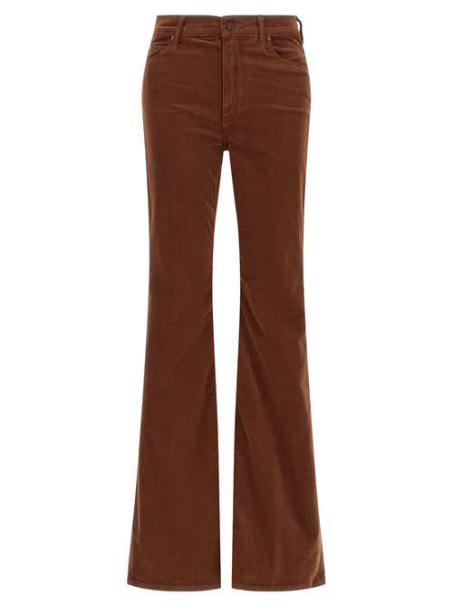 Mother Denim Brown Cotton Flared Pants