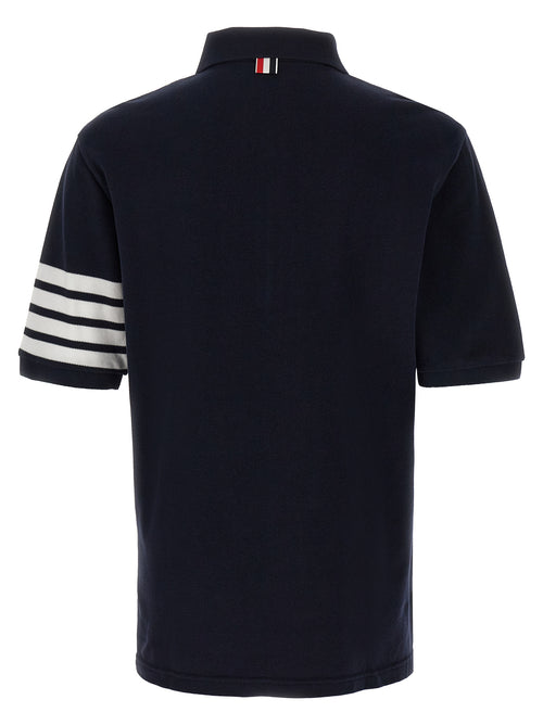 Thom Browne Blue Cotton Polo Shirt