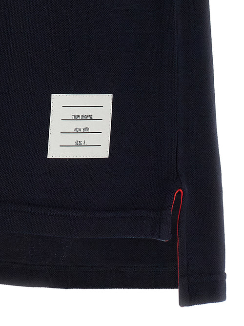 Thom Browne Blue Cotton Polo Shirt