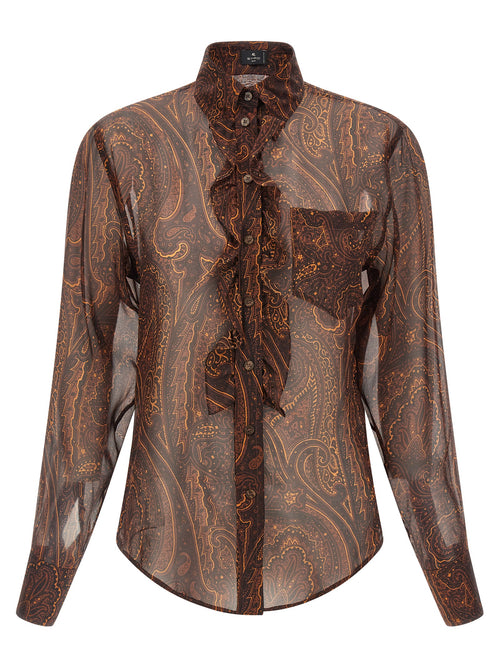 Etro Brown Silk Blouse