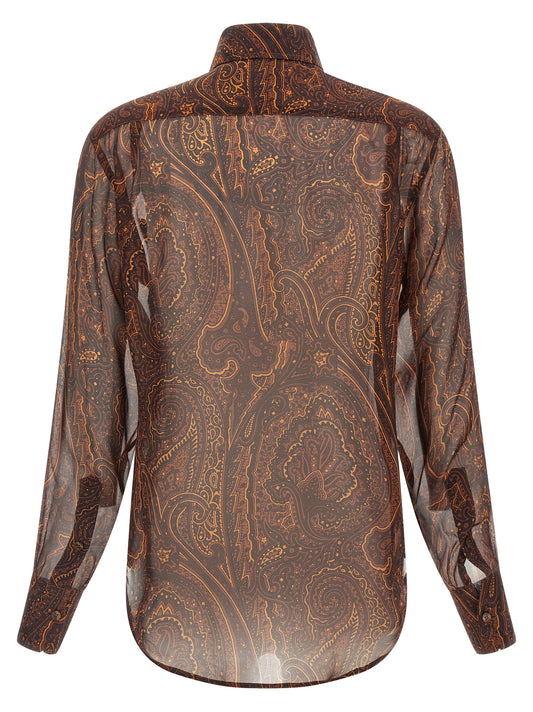 Etro Brown Silk Blouse