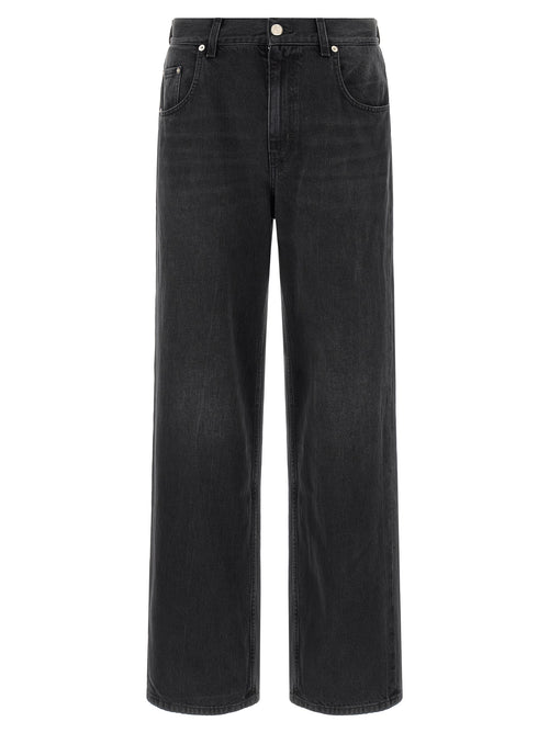 SÉFR Black Cotton Relaxed Fit Jeans