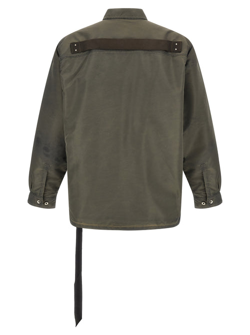 DRKSHDW Gray Nylon Full-Length Jacket