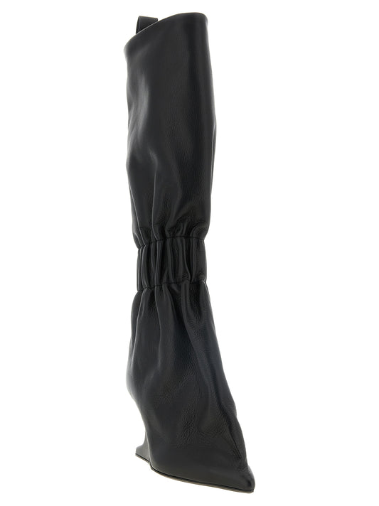 Rick Owens Black Calfskin Over The Knee
