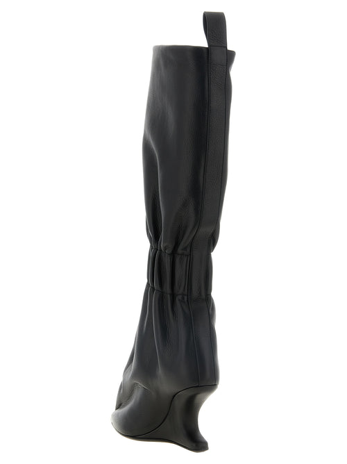 Rick Owens Black Calfskin Over The Knee