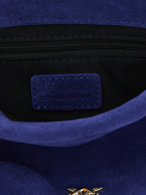 PINKO Blue Lambskin Clutch Bag
