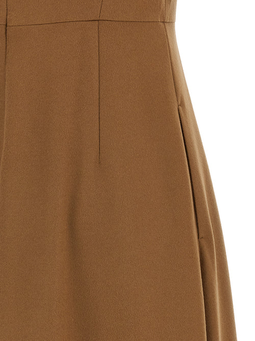 Max Mara Brown Wool Midi Dress