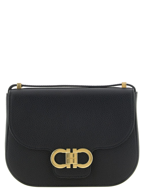 Ferragamo Black Calfskin Crossbody Bag
