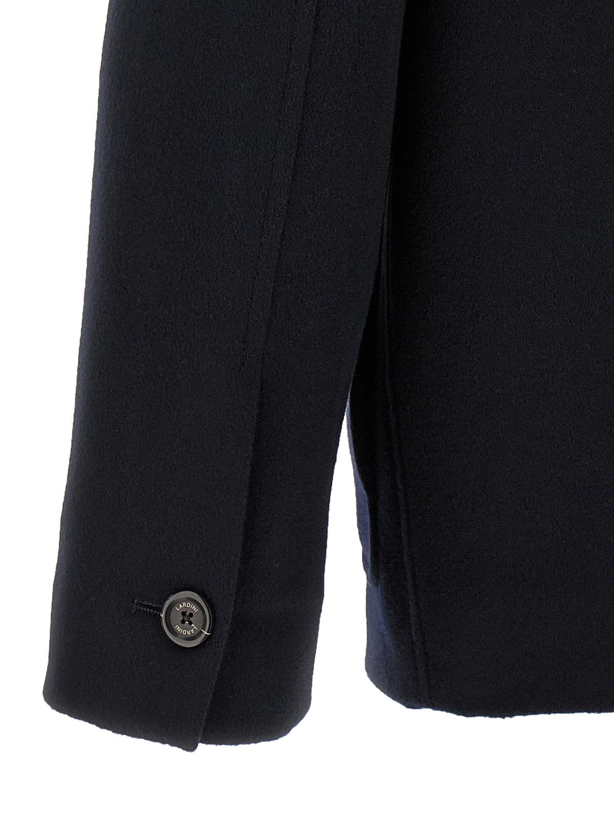 Lardini Blue Cashmere Full-Length Jacket