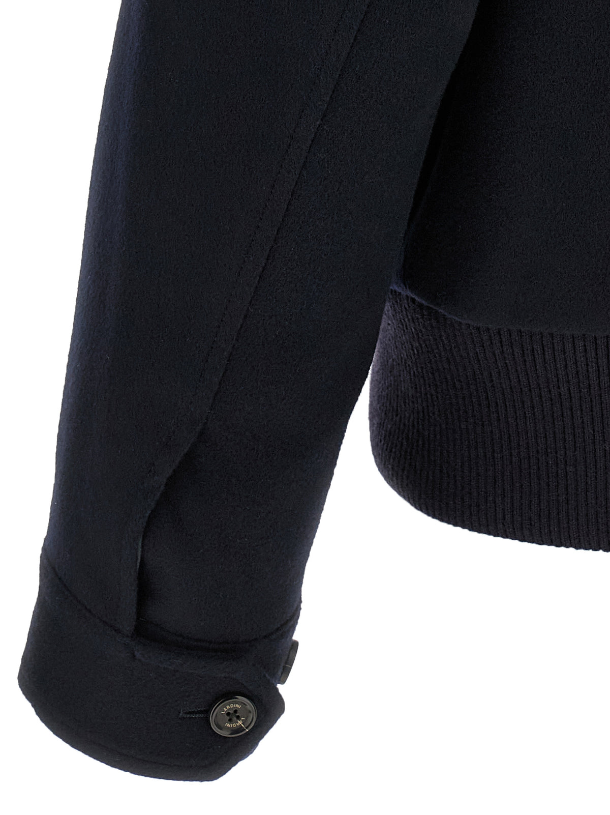Lardini Blue Virgin Wool Full-Length Jacket