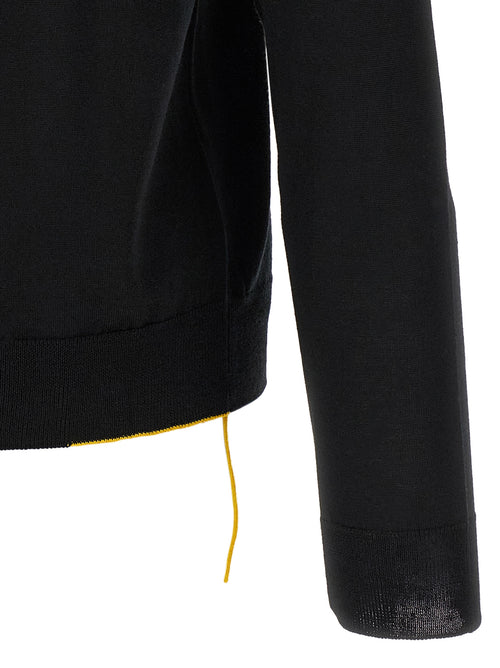 Fendi Black Virgin Wool Polo Shirt