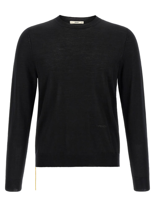 Fendi Black Virgin Wool Cardigan