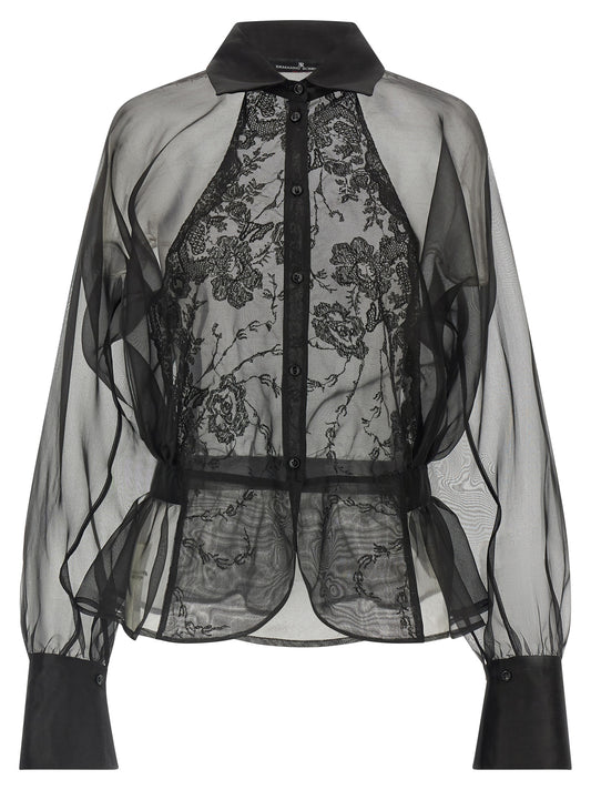 Ermanno Scervino Black Silk Blouse