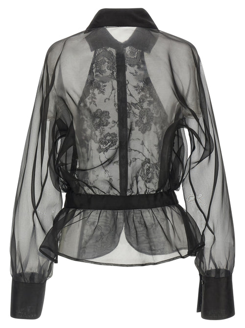 Ermanno Scervino Black Silk Blouse