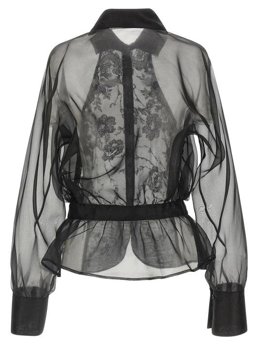 Ermanno Scervino Black Silk Blouse