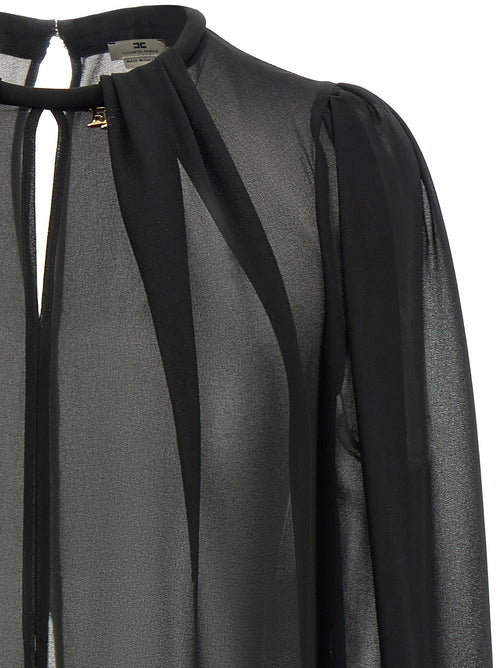 Elisabetta Franchi Black Polyester Blouse