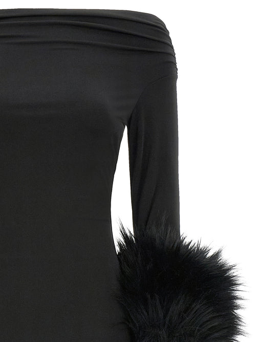 The Andamane Black Polyester Long Dress
