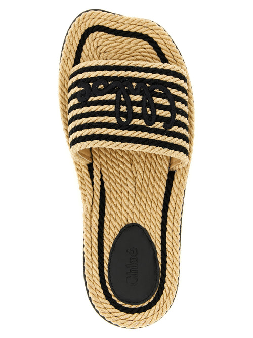Chloé Multicolor Cotton Slides