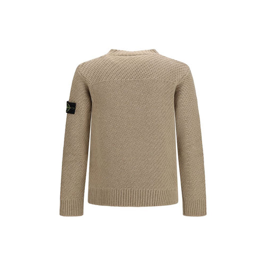 Stone Island Beige Wool Oves Aries Sweatshirt