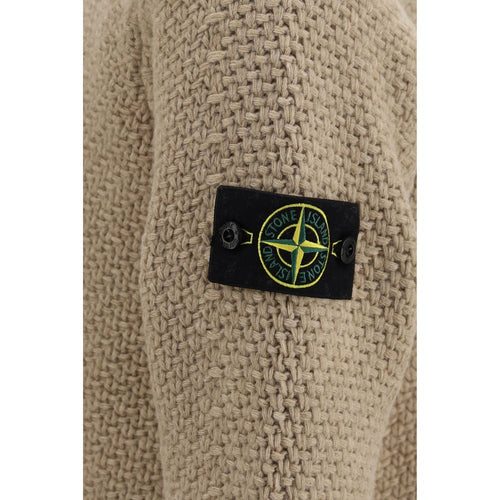 Stone Island Beige Wool Oves Aries Sweatshirt