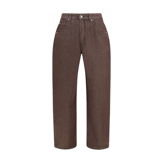 Jacquemus Brown Polyester Straight-Leg Jeans