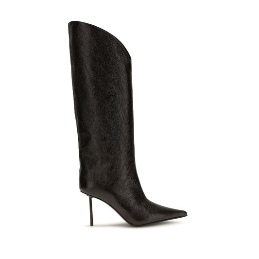LE SILLA Black Calf Leather High Heel Boots