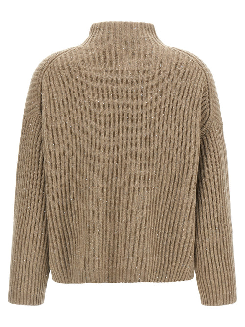 Brunello Cucinelli Beige Cashmere Cardigan