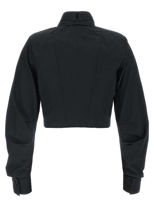 Elisabetta Franchi Black Cotton Blouse