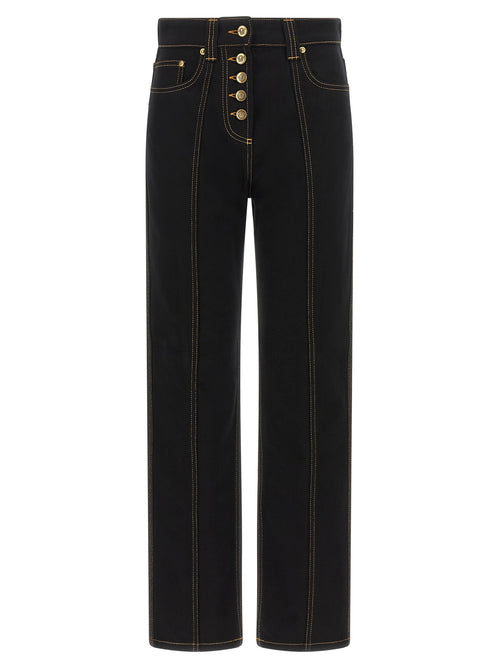 Versace Black Cotton High-Waisted Jean