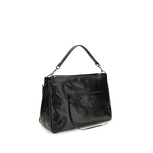 Balenciaga Black Lamb Ovis Aries Shoulder Bag