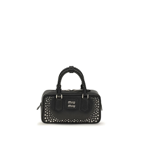 Miu Miu Black Calf Leather Bos Taurus Shoulder Bag