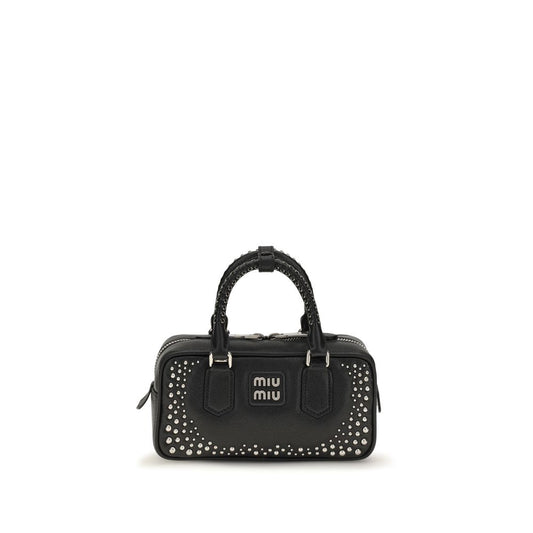 Miu Miu Black Calf Leather Bos Taurus Shoulder Bag