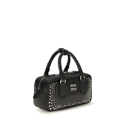Miu Miu Black Calf Leather Bos Taurus Shoulder Bag