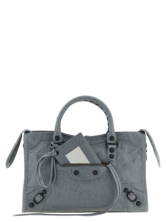 Balenciaga Gray Lamb Leather Handbag