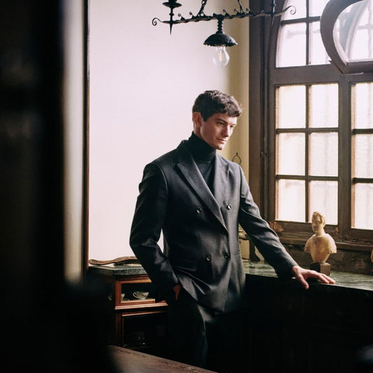 Autore Gray Wool Full-Length Jacket